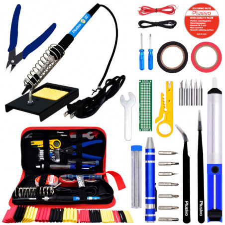 Plusivo Soldering Kit with Diagonal Wire Cutter (220-230 V, Type A Plug)