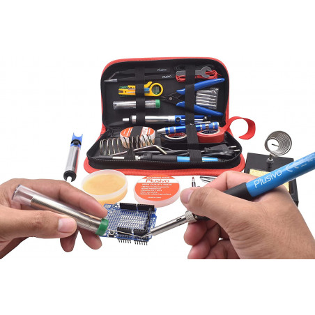 Plusivo Soldering Kit with Diagonal Wire Cutter (230 V,  EU Plug)