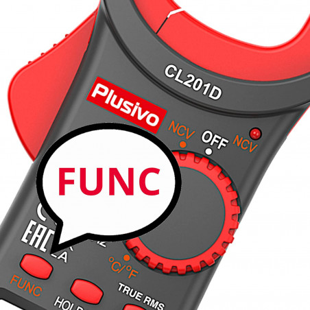 Plusivo CL201-D Digital Clamp Meter T-RMS 3999 Counts