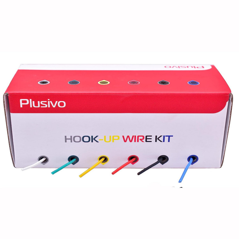 Plusivo 22AWG Hook up Wire Kit - 600V Tinned Stranded Silicone Wire of 6  Different Colors x 23 ft each