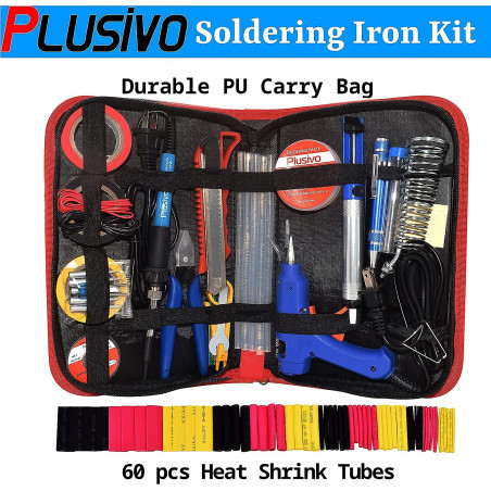 Plusivo Soldering Iron Kit With Glue Gun (110 V, Plug Type: US )