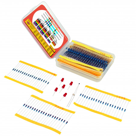 Plusivo Resistor Assortment Kit - 10 Ω to 1 MΩ (600pcs)