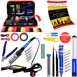 Plusivo Soldering Kit with Diagonal Wire Cutter (230 V, UK Plug)