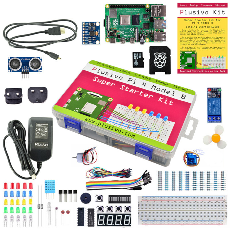 Plusivo Pi 4 Super Starter Kit with Raspberry Pi 4 with 2 GB of