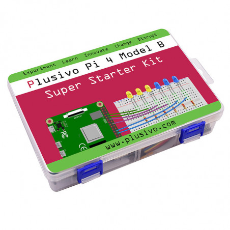 Plusivo Pi 4 Super Starter Kit with Raspberry Pi 4 with 4 GB of RAM and 16 GB sd card with NOOBs