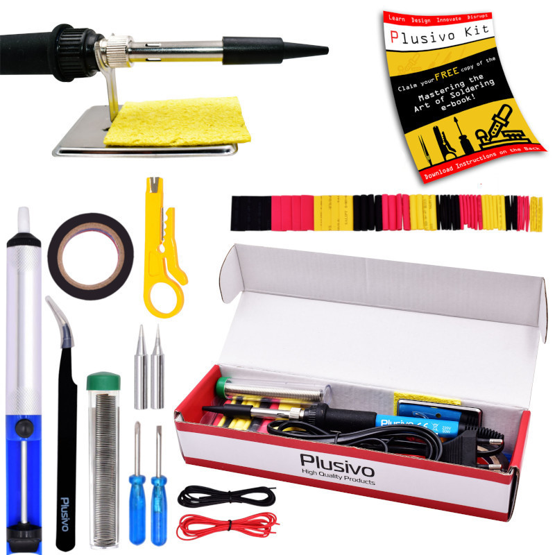 Plusivo Basic Soldering Kit for Electronics (230 V, Plug Type: EU)