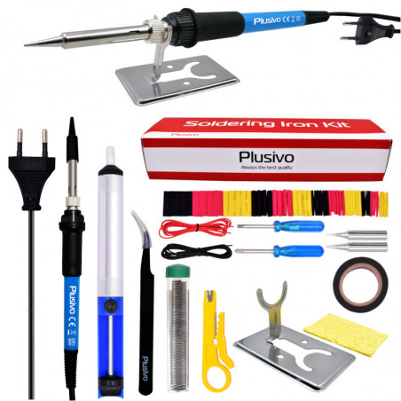 Plusivo Basic Soldering Kit for Electronics (230 V, Plug Type: EU)