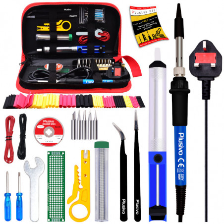 Plusivo Soldering Kit For Electronics (230 V, Plug Type: UK)
